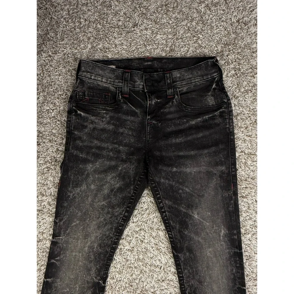 True Religion Ricky Relaxed Straight Gray Denim Jeans Men's Size 30x32